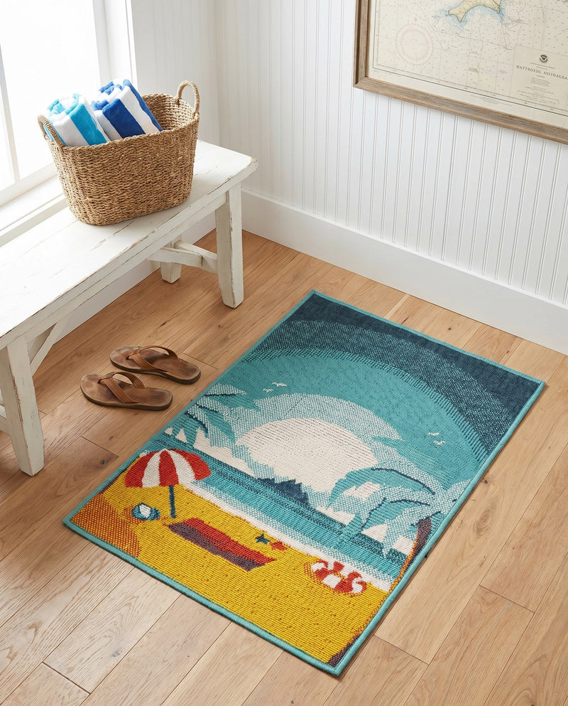 Seaside Haven Rugs Collection Area Rug -  Dockside Rectangle Multi  lifestyle 5