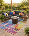 Urban Terrace Collection Area Rug -  Atrium Rectangle Multi  lifestyle 16