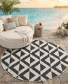Urban Oasis Rugs Collection Area Rug -  Highrise (Charcoal Gray) Round Charcoal Gray  lifestyle 38