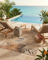 Seaside Blooms Collection Area Rug -  Avalon Rectangle Multi  lifestyle 8