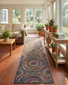 Coastal Terrace Collection Area Rug -  Lagoon Runner Multi  lifestyle 55