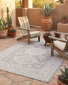Tribal Terrace Treasures Collection Area Rug -  Incan Isle (Light Gray) Rectangle Light Gray  lifestyle 36