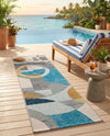 Urban Terrace Collection Area Rug -  Loggia Runner Multi  lifestyle 68