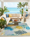 Seaside Blooms Collection Area Rug -  Sunkiss Rectangle Multi  lifestyle 15