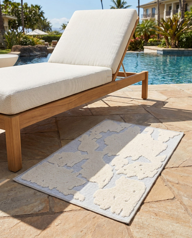 Bahama Breeze Outdoor Collection Area Rug -  Eleuthera Rectangle Gray  lifestyle 56