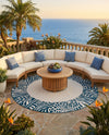 Savannah Escape Collection Area Rug - Serengeti Round Ivory  lifestyle 75