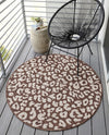 Savannah Escape Collection Area Rug -  Amazon (Brown) Round Brown  lifestyle 51