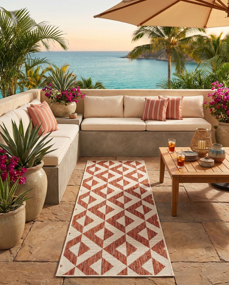 Urban Oasis Rugs Collection Area Rug -  Highrise (Rust Red) Runner Rust Red  lifestyle 49