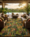 Seaside Blooms Collection Area Rug -  Sorrento Rectangle Green  lifestyle 4