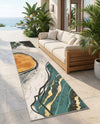 Urban Terrace Collection Area Rug -  Pavilion Runner Multi  lifestyle 48