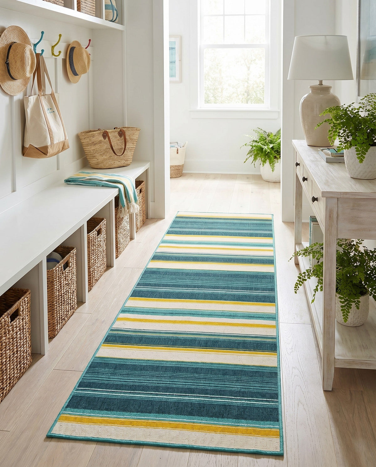 Terrace Fringe Collection Area Rug -  Veranda Runner Multi  lifestyle 40