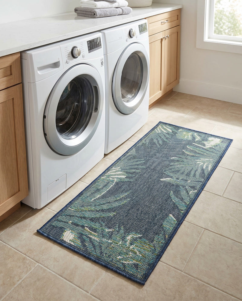 Coastal Terrace Collection Area Rug -  Anchor Runner Navy Blue  lifestyle 63