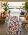 Urban Terrace Collection Area Rug -  Boardwalk Runner Multi  lifestyle 79