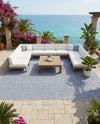 Urban Oasis Rugs Collection Area Rug -  Rooftop (Blue) Square Blue  lifestyle 70
