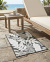 Seaside Blooms Collection Area Rug -  Serene Rectangle Black  lifestyle 35
