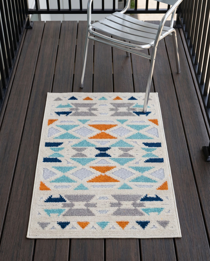 Bahama Breeze Outdoor Collection Area Rug -  Andros Rectangle Gray  lifestyle 27