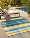 Terrace Fringe Collection Area Rug -  Veranda Rectangle Multi  lifestyle 18