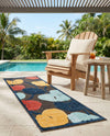 Caribbean Terrace Collection Area Rug -  Grenada Runner Charcoal  lifestyle 87
