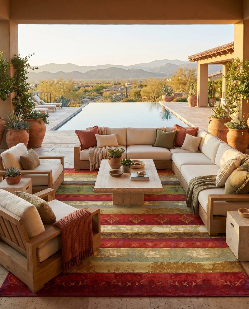 Urban Terrace Collection Area Rug -  Rooftop Rectangle Multi  lifestyle 20