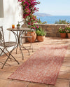 Seaside Serenity Collection Area Rug - Veranda (Rust Red) Runner Rust Red  lifestyle 46