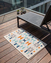 Bahama Breeze Outdoor Collection Area Rug -  Andros Rectangle Gray  lifestyle 28