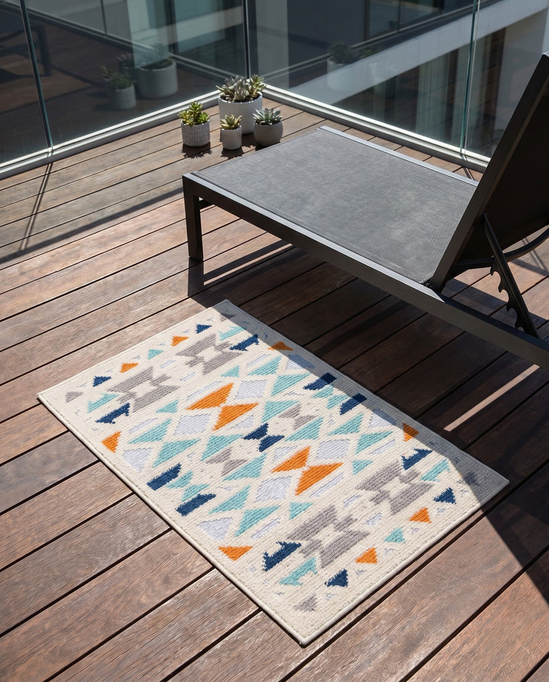 Bahama Breeze Outdoor Collection Area Rug -  Andros Rectangle Gray  lifestyle 28