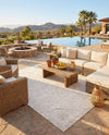 Tribal Terrace Treasures Collection Area Rug - Mayan Marina (Light Gray) Rectangle Light Gray  lifestyle 25