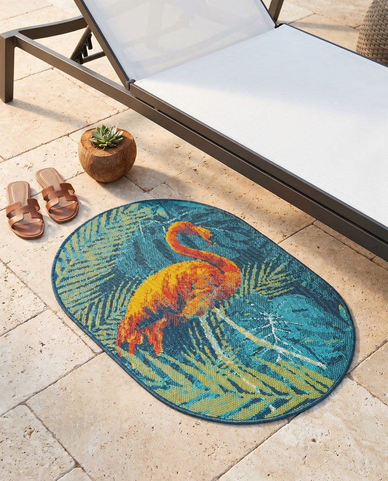 Seaside Haven Rugs Collection Area Rug -  Tidepool Oval Multi  lifestyle 45