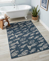 Seaside Haven Rugs Collection Area Rug -  Oceanview Rectangle Blue  lifestyle 5