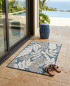 Seaside Blooms Collection Area Rug -  Serene Rectangle Navy Blue  lifestyle 59