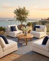 Urban Oasis Rugs Collection Area Rug -  Rooftop (Blue) Round Blue  lifestyle 82