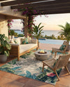 Seaside Blooms Collection Area Rug -  Paradise Rectangle Multi  lifestyle 32