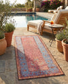 Patio Heritage Collection Area Rug -  Serenity Runner Vintage Salmon Coral  lifestyle 79