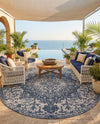 Urban Oasis Rugs Collection Area Rug -  Penthouse (Blue) Round Blue  lifestyle 68
