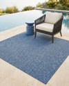 Seaside Serenity Collection Area Rug - Veranda (Blue) Square Blue  lifestyle 42