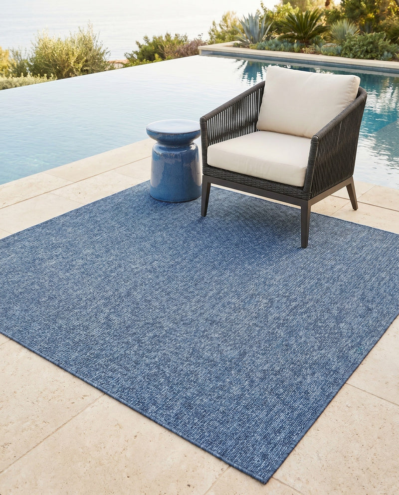 Seaside Serenity Collection Area Rug - Veranda (Blue) Square Blue  lifestyle 42
