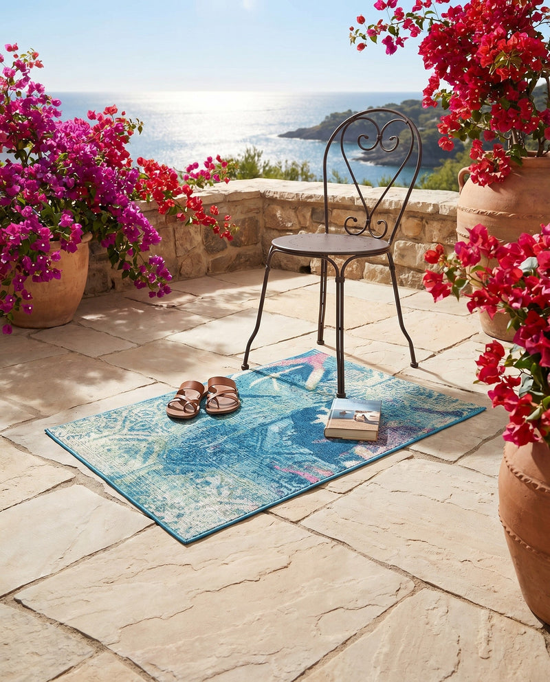 Seaside Haven Rugs Collection Area Rug - Marina Rectangle Multi  lifestyle 6