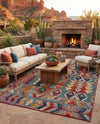 Urban Terrace Collection Area Rug -  Arcade Rectangle Multi  lifestyle 51