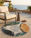 Urban Terrace Collection Area Rug -  Pavilion Round Multi  lifestyle 55