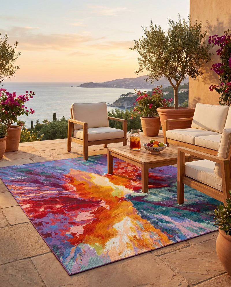 Urban Terrace Collection Area Rug -  Laneway Rectangle Multi  lifestyle 25