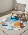 Urban Terrace Collection Area Rug -  Loggia Round Multi  lifestyle 47