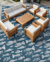 Seaside Haven Rugs Collection Area Rug -  Oceanview Rectangle Blue  lifestyle 24