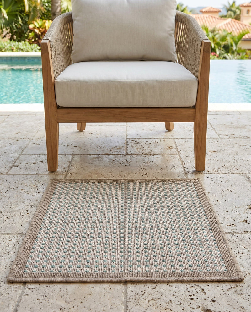 Terrace Fringe Collection Area Rug - Patio Rectangle Beige  lifestyle 6