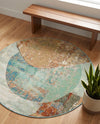 Urban Terrace Collection Area Rug -  Portico Round Multi  lifestyle 61