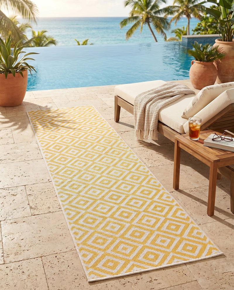 Urban Oasis Rugs Collection Area Rug -  Rooftop (Yellow Ivory) Runner Yellow Ivory  lifestyle 47