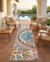 Patio Heritage Collection Area Rug - Tuscany Runner Multi  lifestyle 52