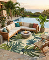 Seaside Blooms Collection Area Rug -  Ivy Rectangle Green  lifestyle 44
