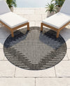 Urban Terrace Collection Area Rug -  Chelsea (Charcoal Gray) Round Charcoal Gray  lifestyle 35