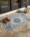 Patio Heritage Collection Area Rug -  Lafayette (Blue) Rectangle Blue  lifestyle 23
