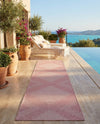 Urban Terrace Collection Area Rug -  Chelsea (Pink) Runner Pink  lifestyle 35